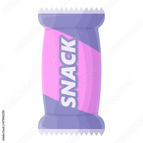 Salty snacks icon cartoon vector. Fat food. Crisp popcorn