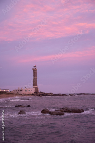Faro de Jose Ignacio (Jose Ignacio lighthouse) at dusk and sunset