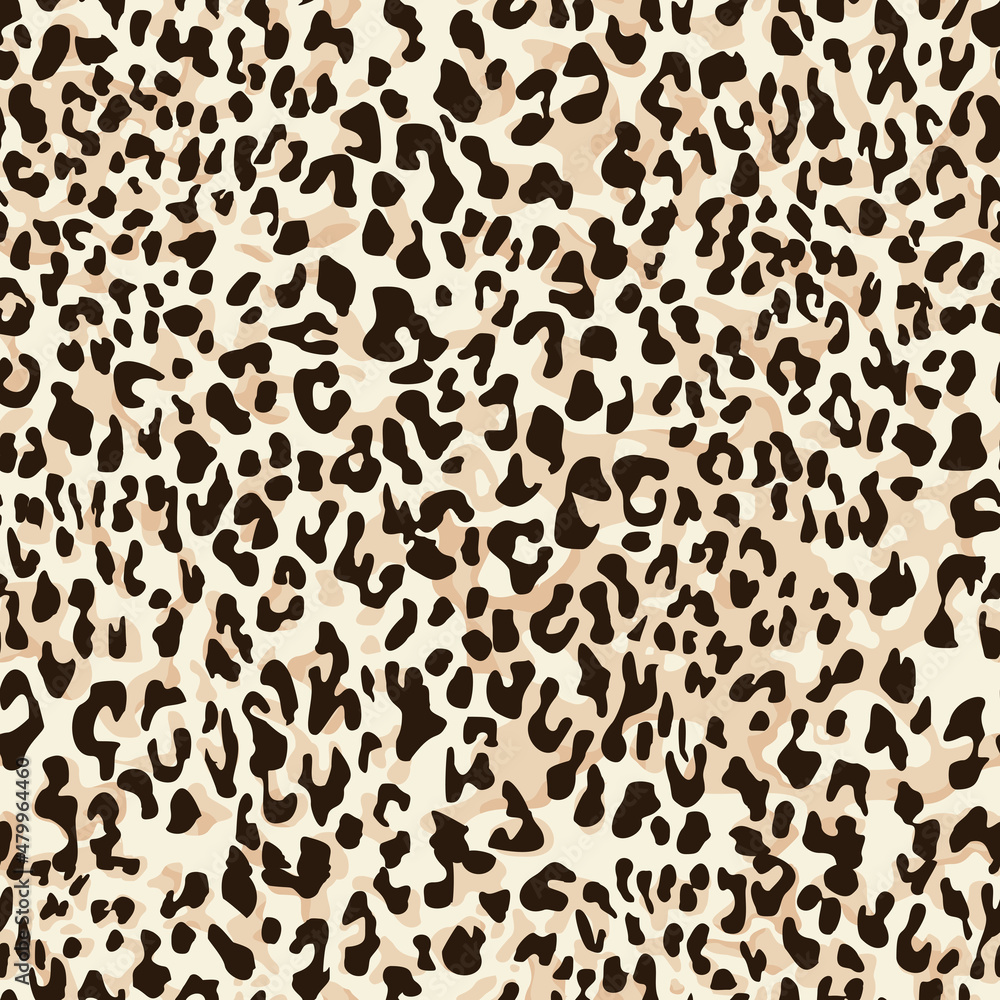 Leopard skin spots seamless pattern. Camo. Modern print for fabric and clothing. Vector Leopard skin spots seamless pattern. Camo. Modern print for fabric and clothing. Vector