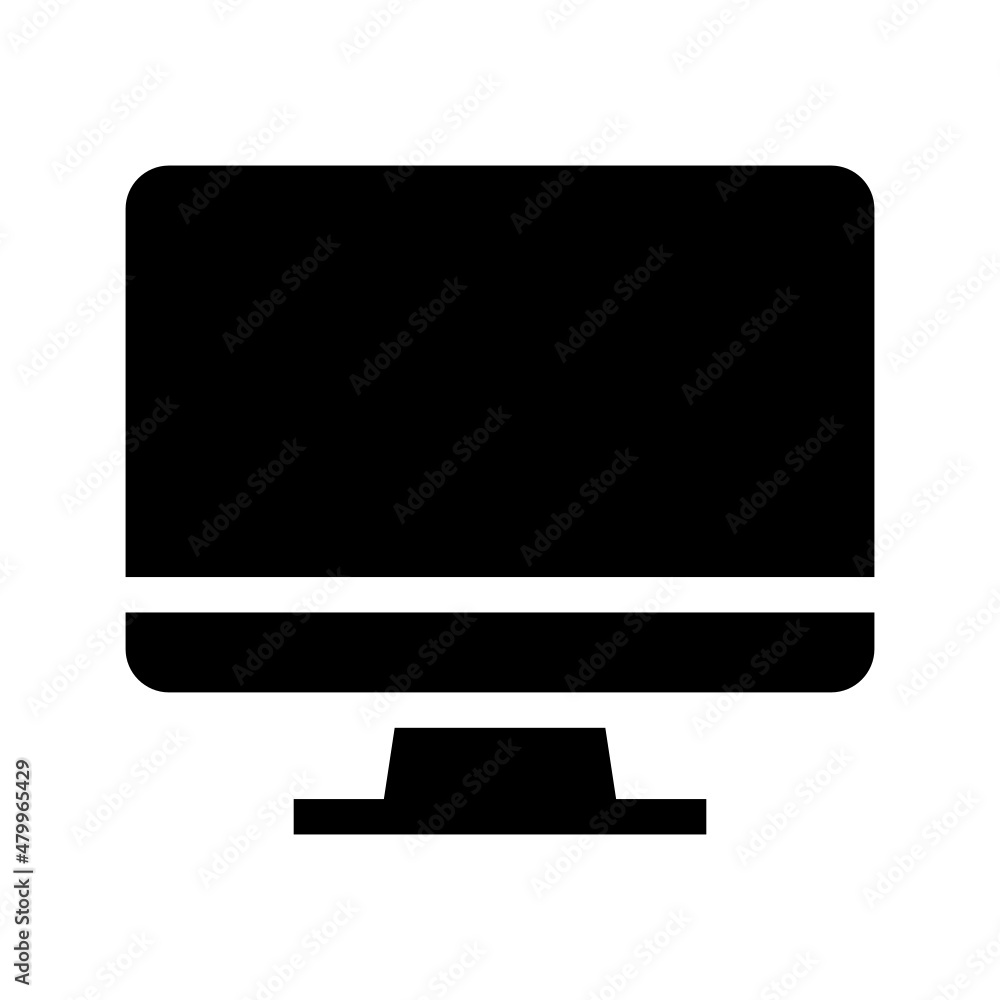 Monitor icon isolated on white background Monitor icon isolated on white background