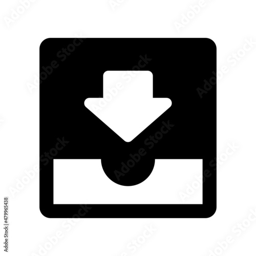 Inbox icon isolated on white background