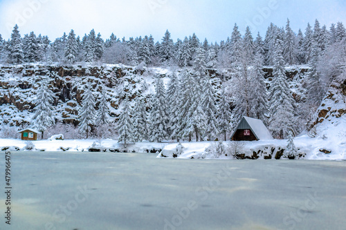 Wunderschöne Winterwanderung zum Bergsee am Rennsteig bei Floh-Seligenthal - Deutschland