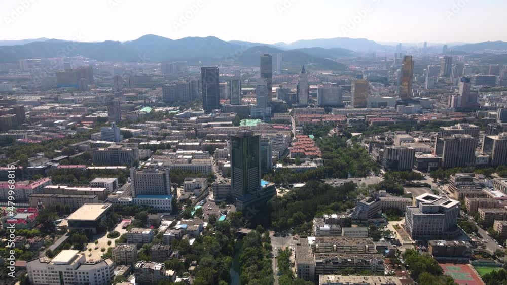 Aerial photography of Jinan city scenery panorama large format Aerial photography of Jinan city scenery panorama large format