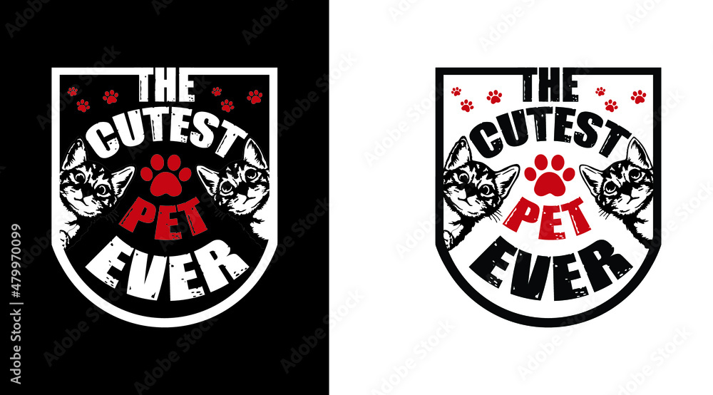 Naklejka premium Pets T-shirt Design 