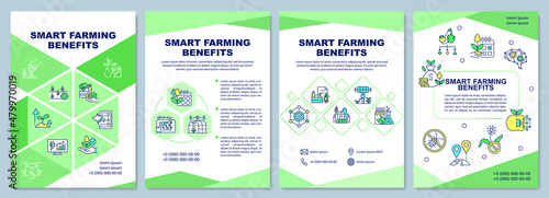 Fotografija Smart farming benefits brochure template
