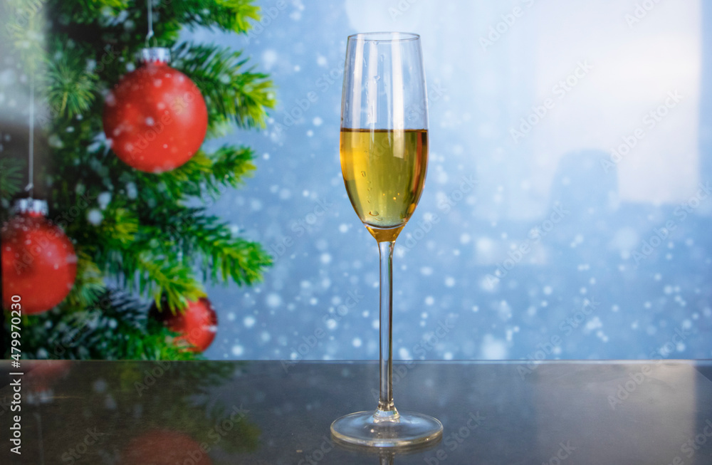 New year glass of champagne New year glass of champagne