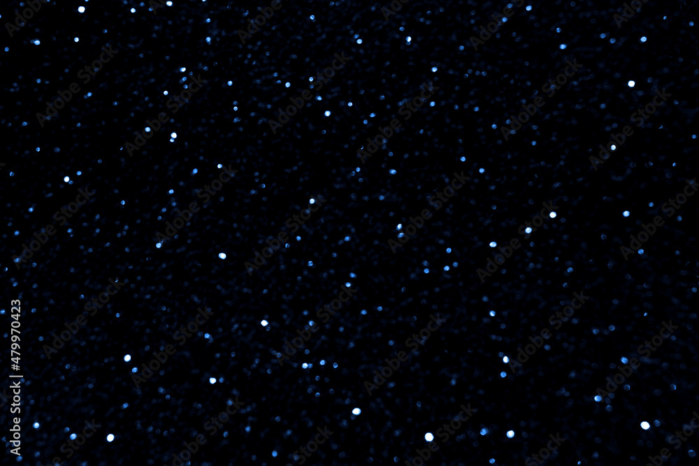 Starry night sky.  Galaxy space background.  Dark night blue sky with stars. Stars in the night. 