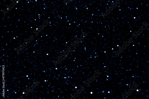 Starry night sky. Galaxy space background. Dark night blue sky with stars. Stars in the night. 