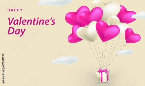 happy valentines day pattern illustration background wallpaper banner template flyer poster event label backdrop modern vector design concept premium color digital card ornamental black gold luxury