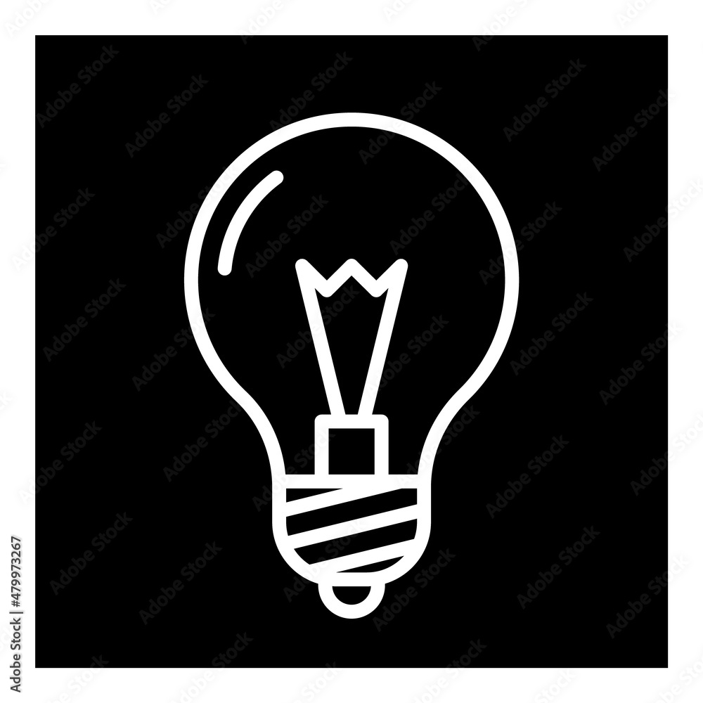 Lightbulb Idea Flat Icon Isolated On White Background Lightbulb Idea Flat Icon Isolated On White Background