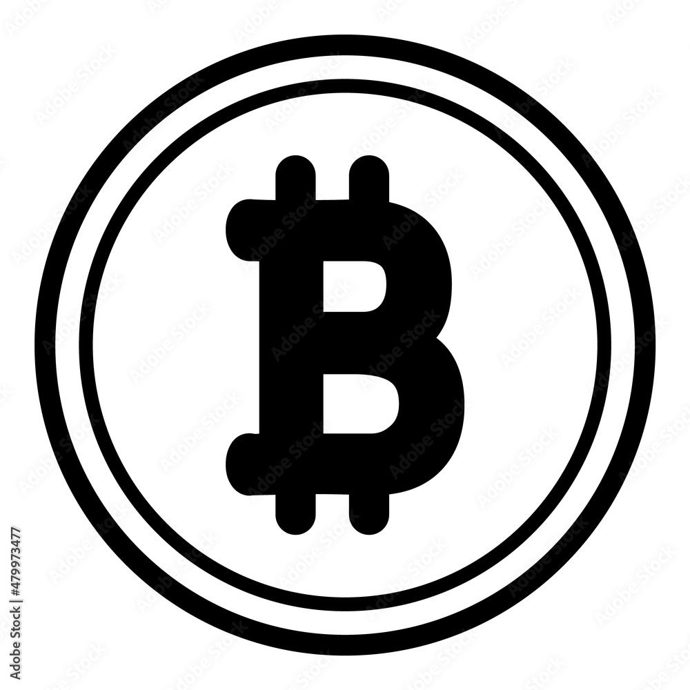 Bitcoin Flat Icon Isolated On White Background Bitcoin Flat Icon Isolated On White Background
