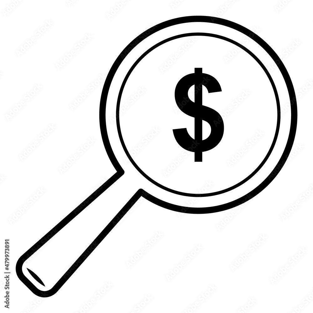 Magnifier Flat Icon Isolated On White Background Magnifier Flat Icon Isolated On White Background