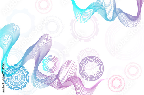 Abstract technology background vector image. Molecular structure background.