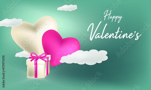 happy valentines day pattern illustration background wallpaper banner template flyer poster event label backdrop modern vector design concept premium color digital card ornamental black gold luxury