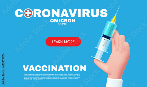 Coronavirus. Omicronn version. Healyjcare and vaccination.