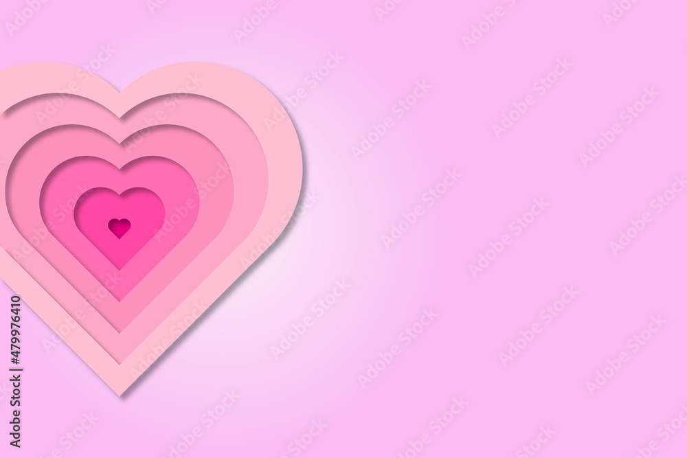 Valentine's Day background with hearts for card poster