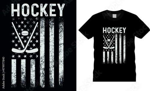 Ice hockey t-shirt design vector illustration. USA flag. Shirt design, T-shirt design vector, Trendy, apparel, Ice hockey, retro, Game, Sports.