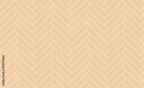 Herringbone floor. Wooden zigzag panels and planks. Vector brown seamless pattern.