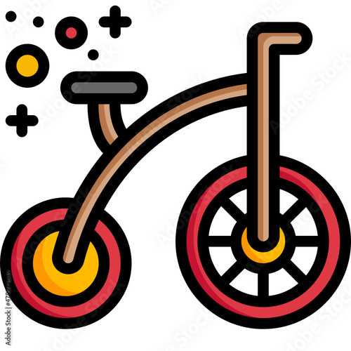 monocycle line icon
