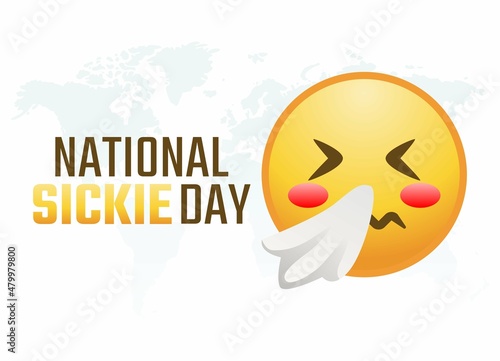 vector graphic of national sickie day good for national sickie day celebration. flat design. flyer design.flat illustration.