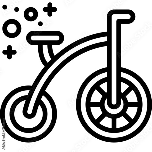 monocycle line icon