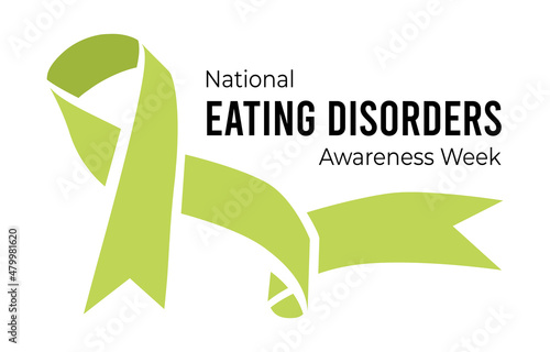 National Eating Disorders Awareness Week. Vector illustration on white