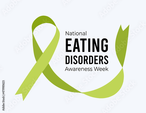 National Eating Disorders Awareness Week. Vector illustration on white