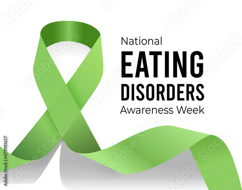 National Eating Disorders Awareness Week. Vector illustration on white