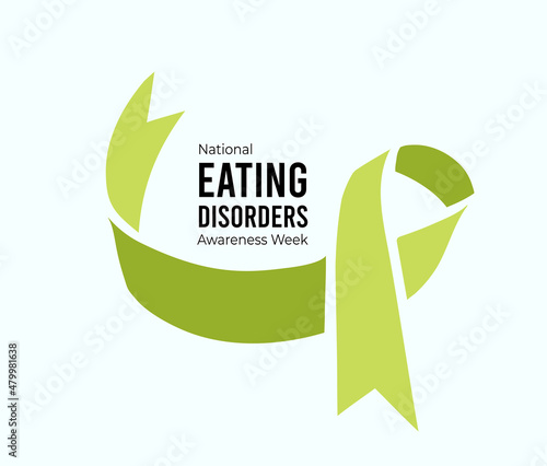 National Eating Disorders Awareness Week. Vector illustration on white