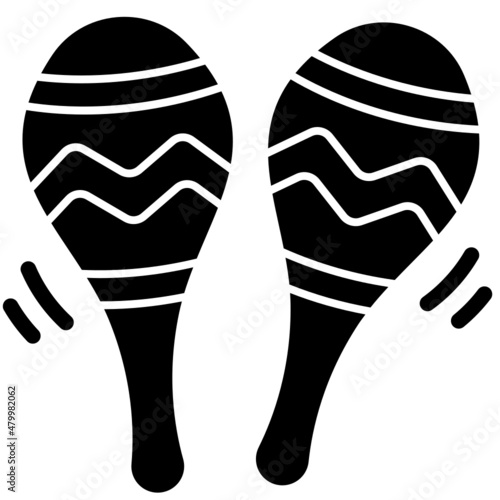 maracas solid icon