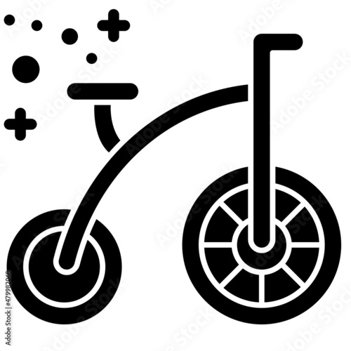 monocycle solid icon