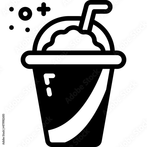 soft drink solid line icon
