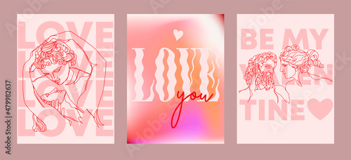 Posters, valentines day greetings, vector illustration of a couple in love. Flyers, invitation, poster, brochure, banner.