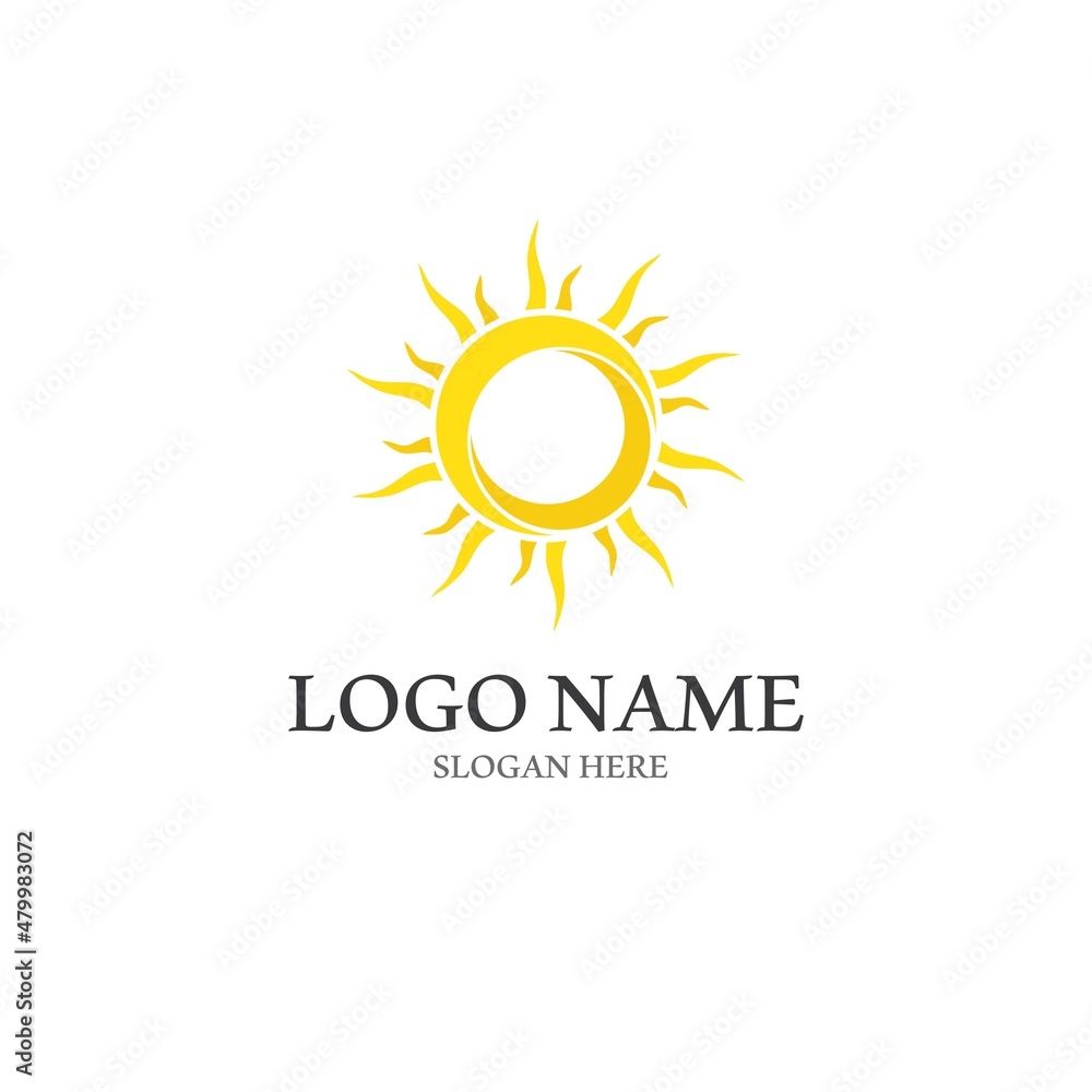 Fototapeta premium Sun Vector illustration Icon Logo