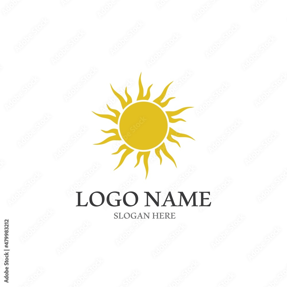 Fototapeta premium Sun Vector illustration Icon Logo