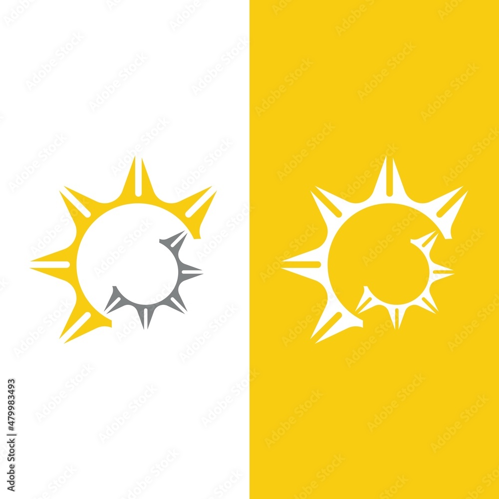 Sun Vector illustration Icon Logo Sun Vector illustration Icon Logo