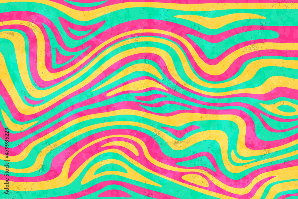 Abstract psychedelic groovy background with grunge texture. Abstract psychedelic groovy background with grunge texture.
