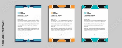 modern corporate letterhead template design