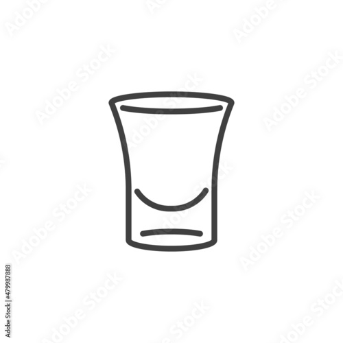 Shot glass line icon