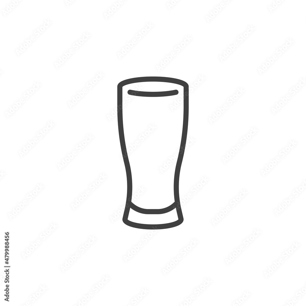 Pilsner glass line icon Pilsner glass line icon