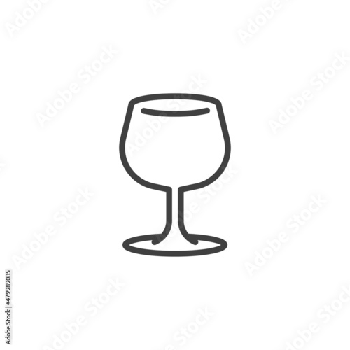 Brandy snifter line icon