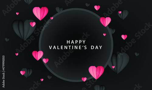 happy valentines day pattern illustration background wallpaper banner template flyer poster event label backdrop modern vector design concept premium color digital card ornamental black gold luxury
