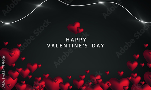 happy valentines day pattern illustration background wallpaper banner template flyer poster event label backdrop modern vector design concept premium color digital card ornamental black gold luxury