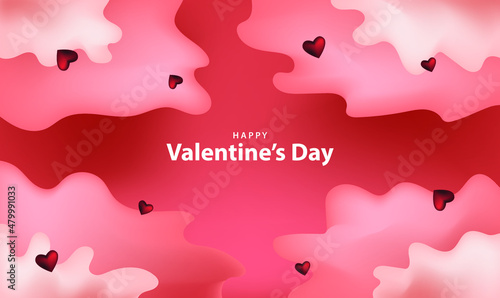 happy valentines day pattern illustration background wallpaper banner template flyer poster event label backdrop modern vector design concept premium color digital card ornamental black gold luxury