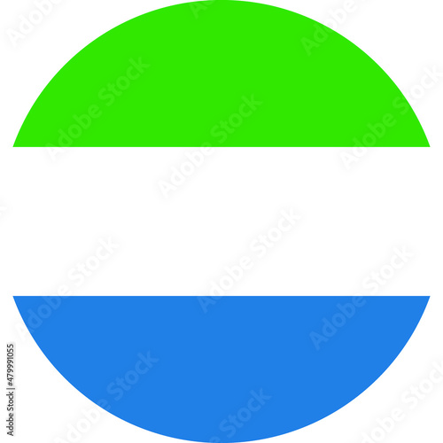 Free Download Circular national flag of Sierra Leone - GFXLoad