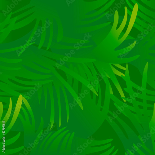 Seamless pattern palm leaves repeating wallpaper for design.