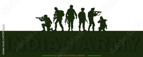 INDIAN ARMY DAY vector illustration. vector