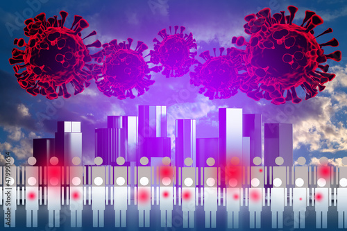 Coronavirus Spread Concept....