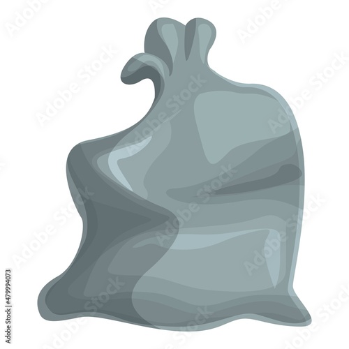 Hospital trash bag icon cartoon vector. Garbage bin. Plastic waste