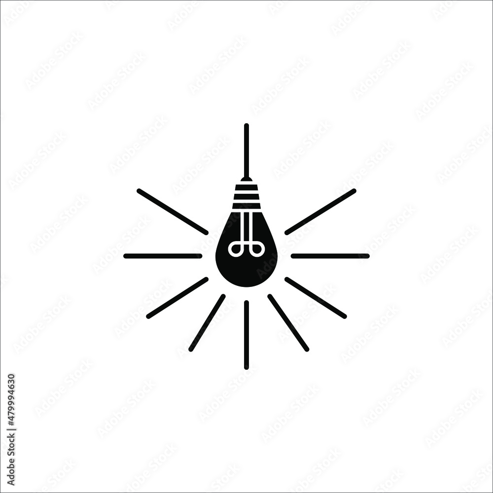 Light Bulbicon vector, isolated on white background. Idea sign, solution, thinking concept on white background Light Bulbicon vector, isolated on white background. Idea sign, solution, thinking concept on white background